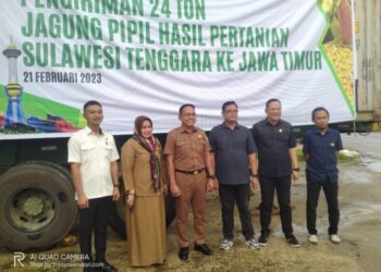 Lagi, Kadin Sultra Lakukan Misi Dagang ke Jatim Kirim 24 Ton Jagung Pipil