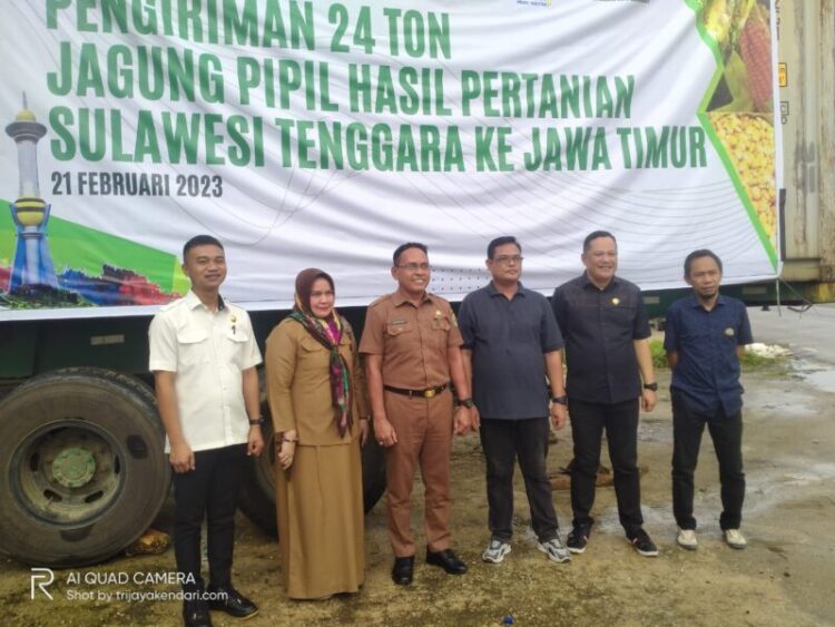 Lagi, Kadin Sultra Lakukan Misi Dagang ke Jatim Kirim 24 Ton Jagung Pipil