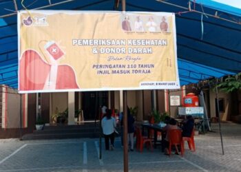 Peringati 110 Tahun Injil Masuk Toraja, Masyarakat Toraja di Kendari Gelar Donor Darah