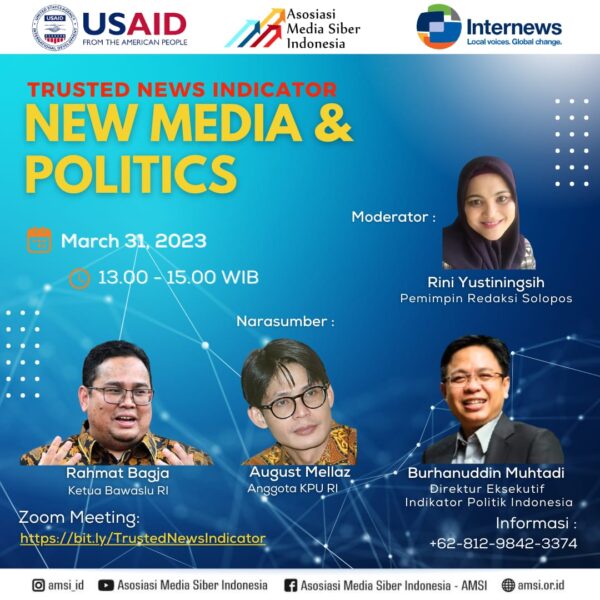 Gali Pandangan Publik, AMSI Gelar Serial Workshop Trusted News Indicator