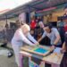 SeKAWAN dan Warga Bende Gelar Sablon Baju Giona Nur Alam