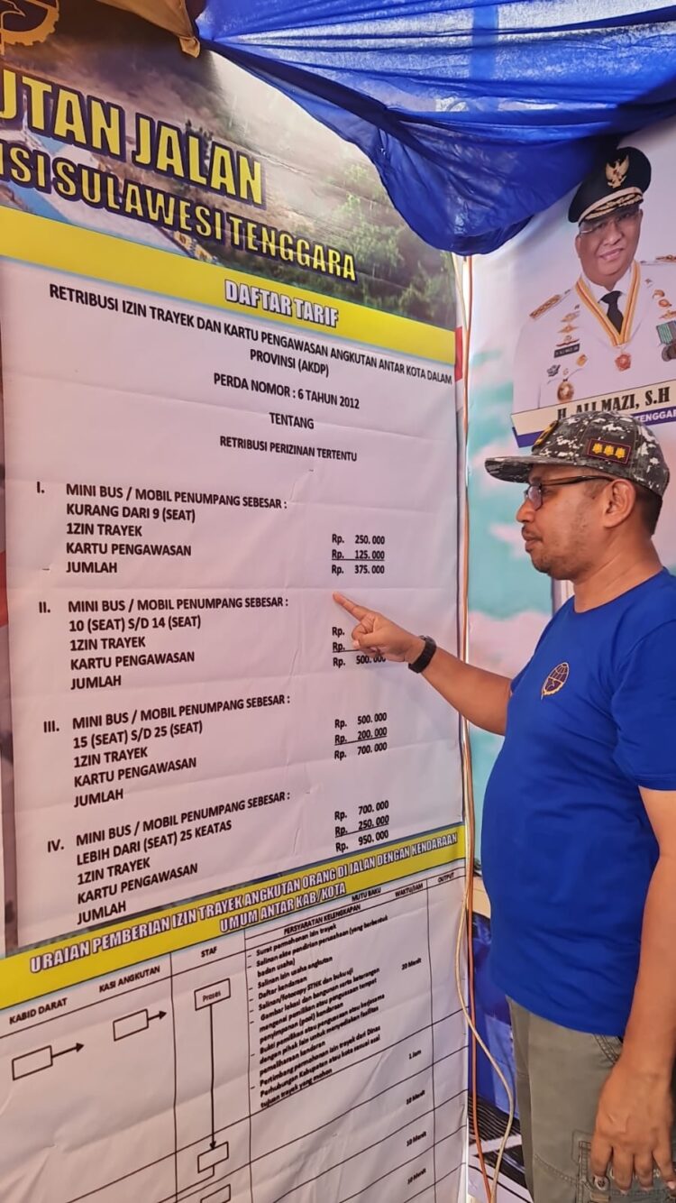 Dugaan Ada Pungli Pembuatan Izin Trayek AKDP, Begini Penjelasan Dishub Sultra