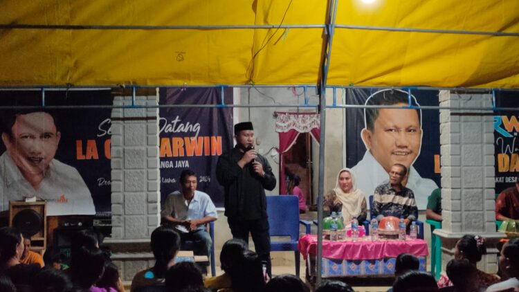 Silahturahmi Dengan Warga Wulanga Jaya, La Ode Darwin Sampaikan Bakal Majukan Sektor Pertanian dan Peternakan