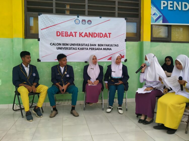 Debat Kandidat Calon BEM Universitas dan BEM Fakultas Universitas Karya Persada Muna