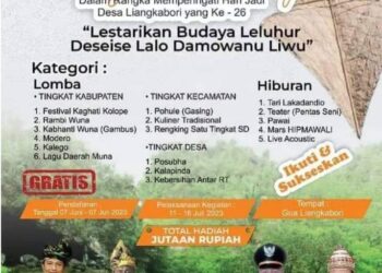 Hari Jadi Desa Liangkabori ke-26, Hipmawali dan Pemerintah Desa Akan Selenggarakan Festival ‘Kaghati Kolope’