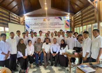 Pj Bupati Buka Pelatihan Pelaksana Bangunan Gedung yang Digelar Balai Jasa Kontruksi Wilayah VI Makassar dan Dinas PUPR Buton Selatan