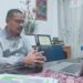 Ketgam: Kadis Perikanan dan Kelautan Sultra, saat mengikuti zoom meeting Diskusi Publik Momentum HUT Kabupaten Muna ke 64. FOTO: Irdwan Jeko.