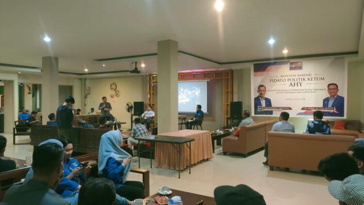 Demokrat Sultra Adakan Nobar Pidato Politik AHY dan Diskusi, Ini kata Muh. Endang