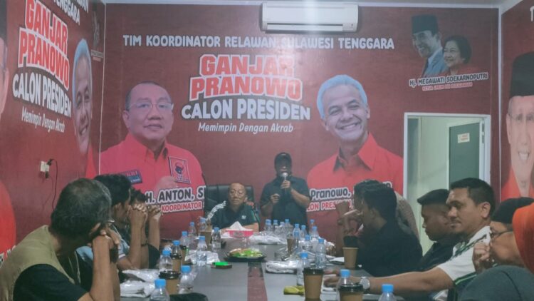 Koordinator Relawan Ganjar Pranowo Sultra Kumpulkan Relawan Siapkan Deklarasi Massal