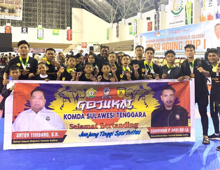 Membanggakan, Gojukai Komda Sultra Berhasil Raih 17 Medali Pada Kejurnas Antardojo Jaksa Agung Cup I