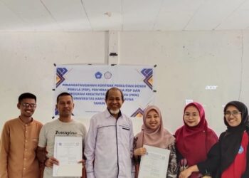 Penandatanganan Kontrak Turunan Penelitian Dosen Pemula dirangkaikan dengan Penyerahan Dana Penelitian (PDP) dan Dana Program Kreativitas Mahasiswa (PKM)