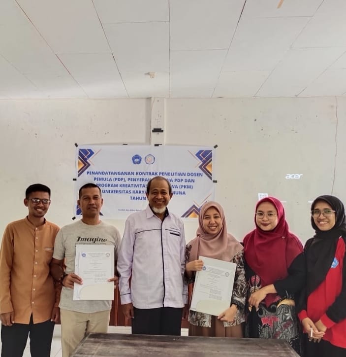Penandatanganan Kontrak Turunan Penelitian Dosen Pemula dirangkaikan dengan Penyerahan Dana Penelitian (PDP) dan Dana Program Kreativitas Mahasiswa (PKM)