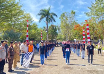 Kemeriahan Gerak Jalan Indah Kategori Umum Dibuka Langsung Bupati Muna LM Rusman Emba