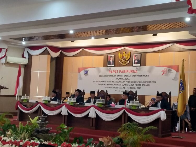 Dengarkan Pidato Kenegaraan Presiden, Berikut Harapan Ketua DPRD dan Bupati Muna dalam HUT Kemerdekaan RI ke-78