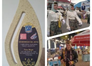 Juara Pertama Lomba Gerak Jalan Indah Tingkat Umum Putri diraih Desa Liangkobori yang merupakan salah satu Desa Binaan Universitas Karya Persada Muna