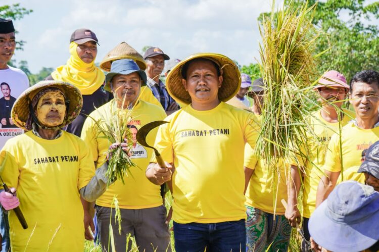 La Ode Darwin Hadiri Panen Raya, Petani Doakan Pimpin Muna Barat di 2024