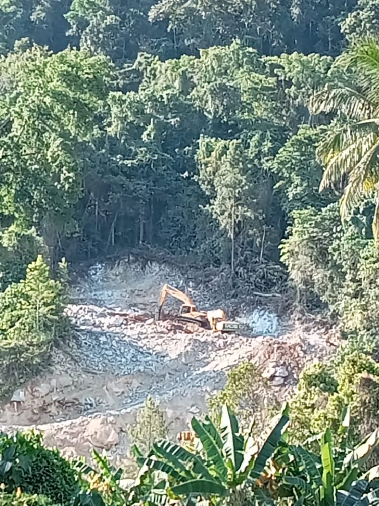 Diduga Penambangan Batu Kapur Ilegal Merusak Lingkungan Di Desa Tamborasi