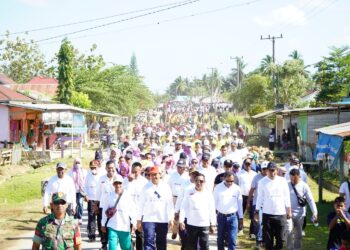 Ribuan Orang Ramaikan Jalan Santai IKA SMAN 1 Kusambi Kabupaten Muna Barat