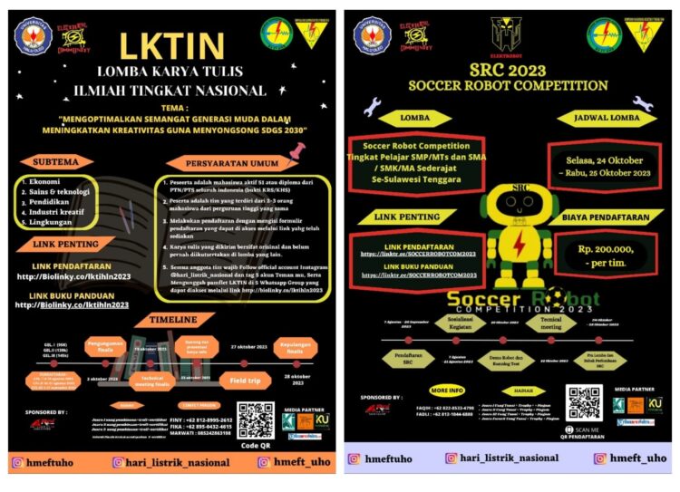 Peringati Hari Listrik Nasional ke-78, Himpunan Mahasiswa Elektro dan D3 Elektronika FT UHO Bakal Adakan Sejumlah Kegiatan