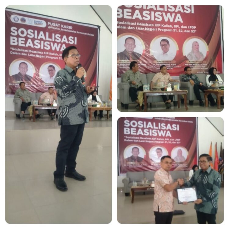 Kepala Puslapdik Kemendikbud Ristek Sosialisasi Beasiswa KIP Kuliah, BPI dan LPDP Dalam dan Luar Negeri S1, S2 dan S3 di USN Kolaka
