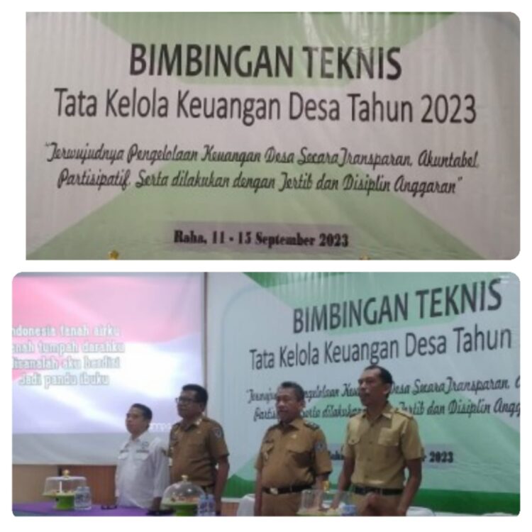 DPMD Muna Laksanakan Bimtek Tata Kelola Keuangan Desa Tahun 2023 untuk Bendahara Desa dan Sekertaris Desa
