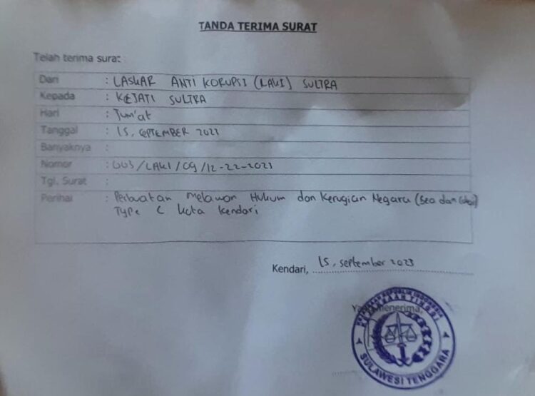 LAKI Sultra Laporkan Bea Cukai Kendari Ke Kejati Sultra