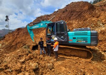 Ditreskrimsus Polda Sultra Sita Enam Alat Berat Milik Tambang Ilegal di Blok Marombo