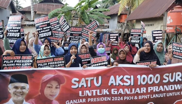 Pilpres 2024, Emak-emak di Anggoeya Kota Kendari Deklarasi Dukung Ganjar Pranowo