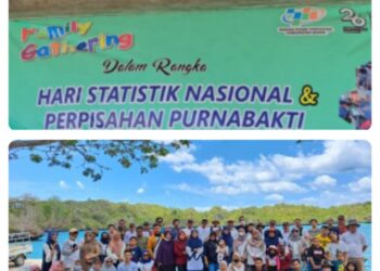 BPS Muna Gelar Family Gathering Dalam Rangka Hari Statistik Nasional dan Perpisahan Purnabakti