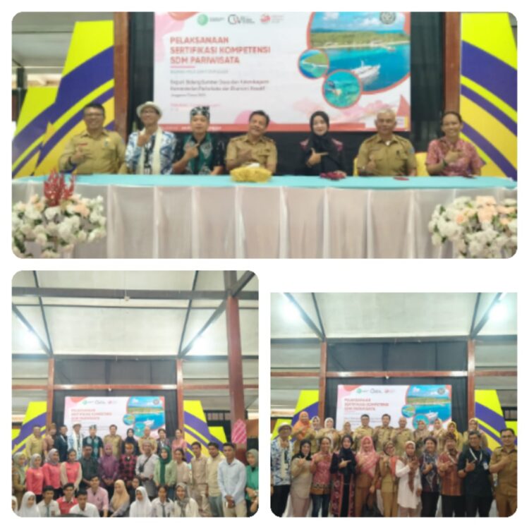 Kadis Pariwisata dan Ekonomi Kreatif Kabupaten Muna Resmi Tutup Kegiatan Sertifikasi Kompetensi SDM Pariwisata LSP Cakra Wisata Indonesia