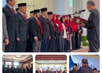 Ketua Dewan Pembina, Rektor Dan Wakil Rektor Serta Ketua Lembaga Universitas Karya Persada Muna Hadiri pelantikan pengurus APTISI Wilayah IX-C Sultra