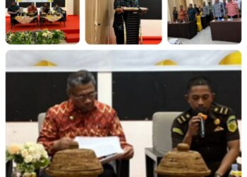 Kajari Muna jadi Pemateri dalam Sosialisasi Pencegahan Sengketa, Konflik dan Perkara Pertanahan Kabupaten Muna 2023.