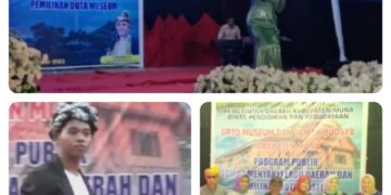Siswa SMAN 2 Raha Juara Pertama Lomba Lagu Daerah Muna Kategori Pelajar Putra dan Putri Yang di selenggarakan oleh UPTD Museum dan Taman Budaya