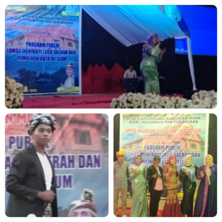 Siswa SMAN 2 Raha Juara Pertama Lomba Lagu Daerah Muna Kategori Pelajar Putra dan Putri Yang di selenggarakan oleh UPTD Museum dan Taman Budaya