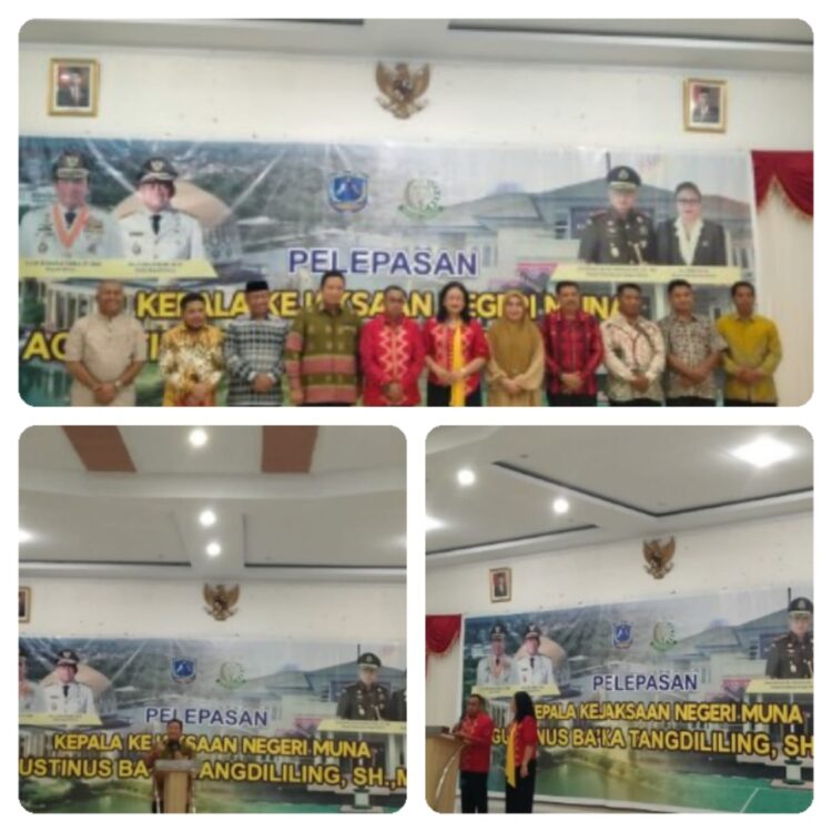 Momen Pelepasan Kajari Muna bersama Bupati dan Forkopimda