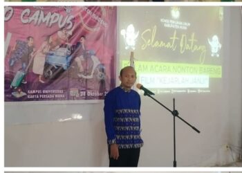 Bertepatan Hari Sumpah Pemuda, KPU Muna Goes to Kampus Sekaligus Nobar Film “Kejarlah Janji” di Universitas Karya Persada Muna