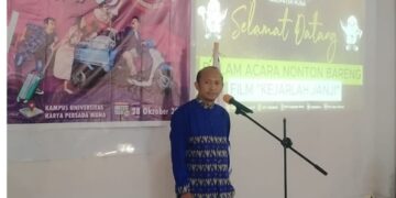Bertepatan Hari Sumpah Pemuda, KPU Muna Goes to Kampus Sekaligus Nobar Film “Kejarlah Janji” di Universitas Karya Persada Muna