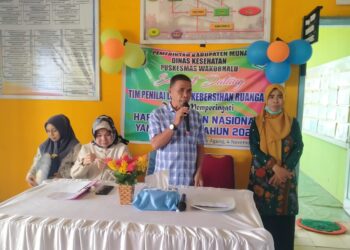 Sekertaris Dinkes Kabupaten Muna Buka Kegiatan Penilaian Lomba Kebersihan antar Ruangan di Puskesmas Wakobalu