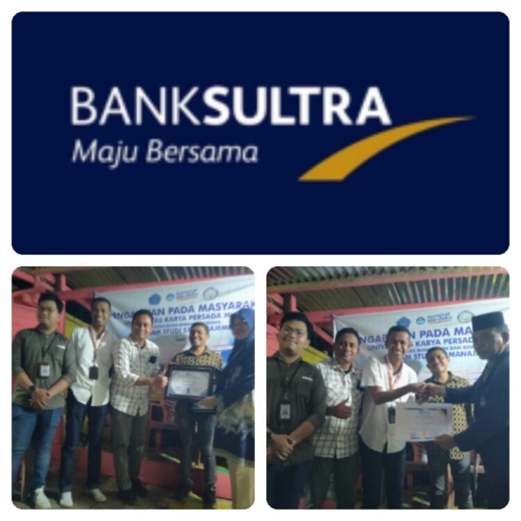 Bank Sultra Cabang Raha Support Kegiatan Pengabdian Masyarakat Fakultas Manajemen dan Bisnis Universitas Karya Persada Muna