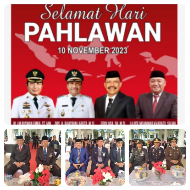 Wakil Bupati Muna Jadi Inspektur Upacara Peringatan Hari Pahlawan ke-78