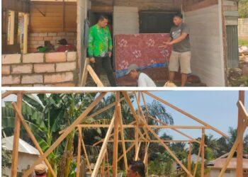 Kabid Perumahan Kota Kendari Tinjau Langsung Progres Pengerjaan Bantuan Bedah Rumah bagi Korban Bencana Hidrometeorologi