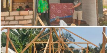 Kabid Perumahan Kota Kendari Tinjau Langsung Progres Pengerjaan Bantuan Bedah Rumah bagi Korban Bencana Hidrometeorologi