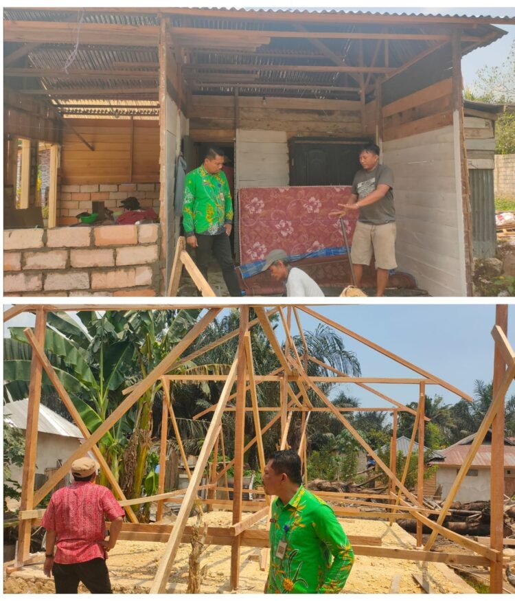 Kabid Perumahan Kota Kendari Tinjau Langsung Progres Pengerjaan Bantuan Bedah Rumah bagi Korban Bencana Hidrometeorologi