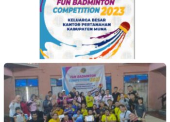 Persatuan Bulutangkis (PB) Agraria Muna Gelar Fun Badminton Competition 2023