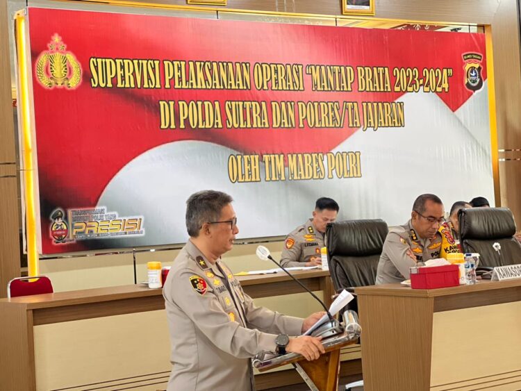 Tim Supervisi Mabes Polri Cek Kesiapan Polda Sultra Jelang Pemilu 2024