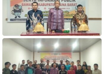 Rektor Universitas Karya Persada Muna jadi Narasumber dalam Sosialisasi Pengelolaan Kehumasan, Peliputan dan Dokumentasi serta Informasi Publik yang di Selenggarakan Bawaslu Muna Barat
