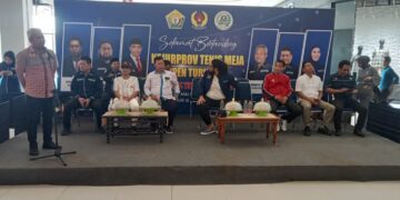 Ketua KONI Sultra Hadiri Pembukaan Tenis Meja Open Tournamen untuk Kelompok Umur yang Diselenggarakan PTMSI 