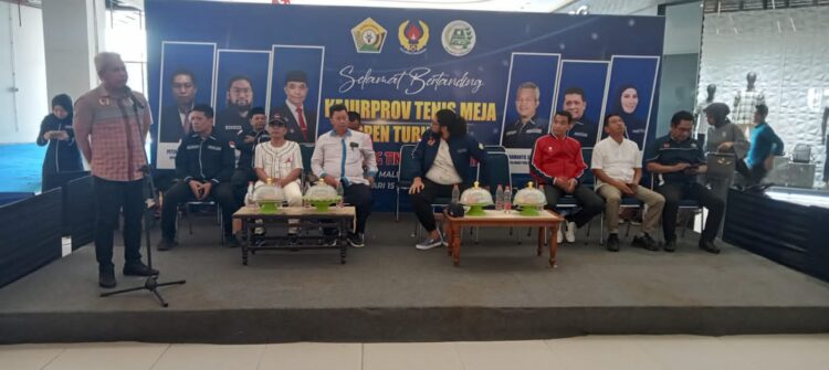 Ketua KONI Sultra Hadiri Pembukaan Tenis Meja Open Tournamen untuk Kelompok Umur yang Diselenggarakan PTMSI