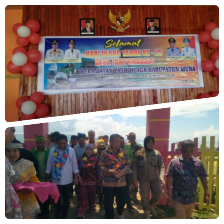 Plt Bupati Muna Hadiri Peringatan Ulang Tahun Desa Tampunabale Ke-25