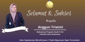 Mahasiswi Prodi S-1 Kesehatan dan Keselamatan Kerja Fakultas Ilmu Kesehatan Universitas Karya Persada Muna Juara I Tournament Taekwondo Lakidende 2023 Se-Sultra 
